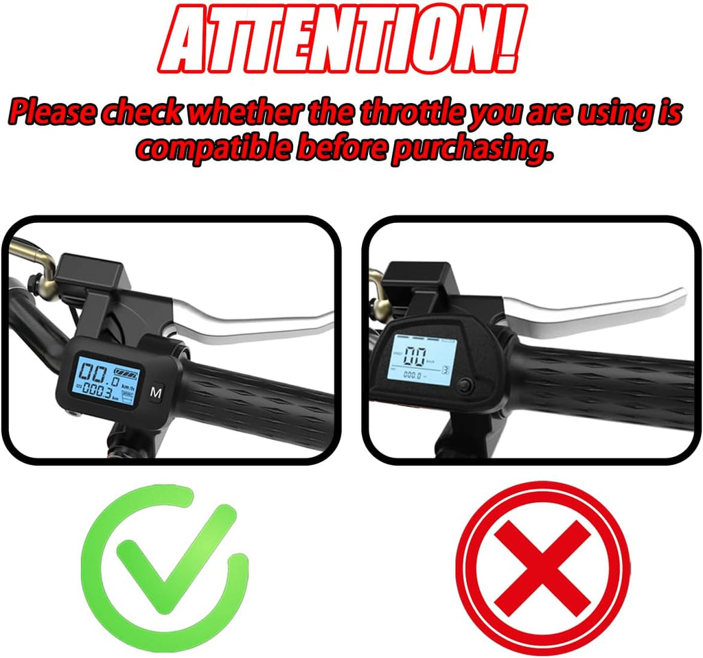 Ebike Speedometer Throttle,with M Button Version Integrated Display Throttle