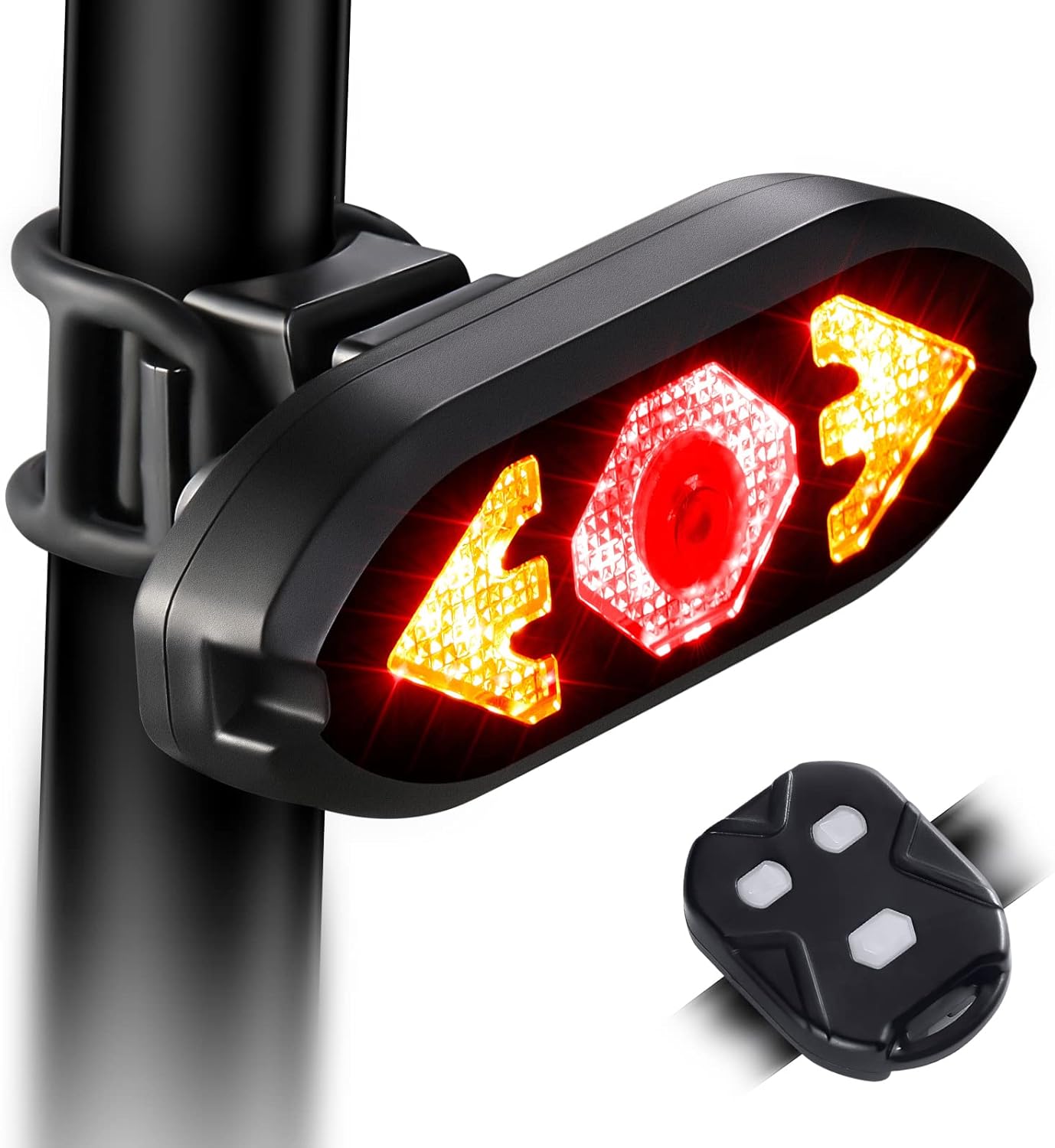 Bike Tail Light with Turn Signals Wireless Remote Control Waterproof